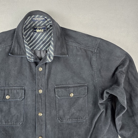 Levi Strauss & Co Barn Flannel Over Shirt XXL Button Up Shacket Cotton Lined - Picture 4 of 14